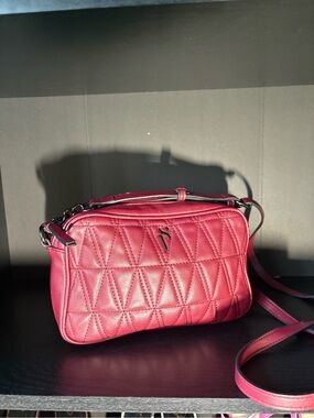 Simply Vera Vera Wang Quilted Red Crossbody Bag